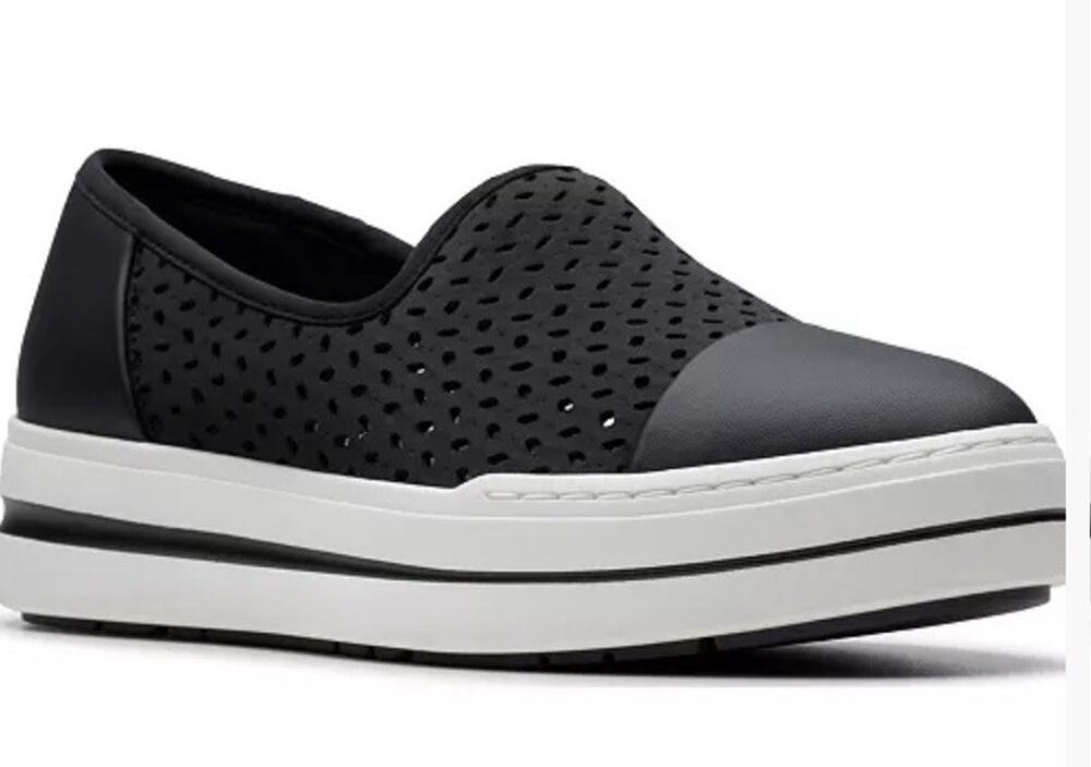 Clarks Womens Audreigh Star Black Casual Shoes 10M